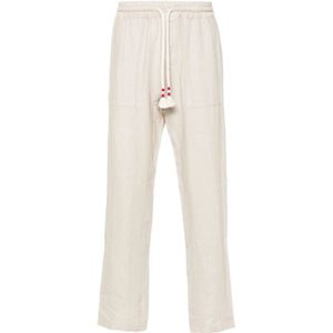 MC2 Saint Barth, Heren, Broeken, Beige, Maat: L Linnen,