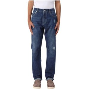 Brunello Cucinelli, Heren, Jeans, Blauw, Maat: M Denim,