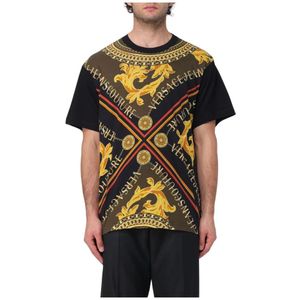 Versace Jeans Couture, Heren, Tops, Zwart, Maat: S Katoen,