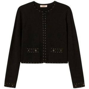 Twinset, Dames, Jassen, Zwart, Maat: S