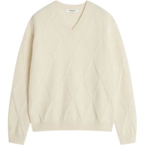 Maison Kitsuné, Heren, Truien, Beige, Maat: XL Wol,