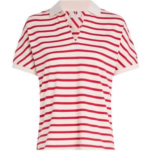 Tommy Hilfiger - Relaxed Poloshirt - Beige - Dames - Katoen