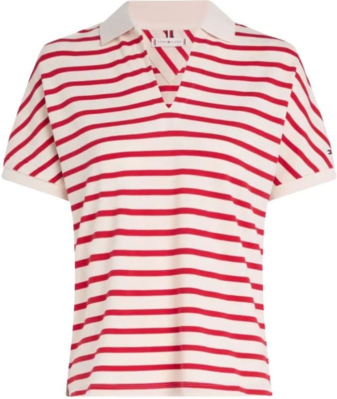 Tommy Hilfiger - Relaxed Poloshirt - Beige - Dames - Katoen