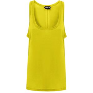 Tom Ford, Dames, Tops, Geel, Maat: 2XS Zijde,