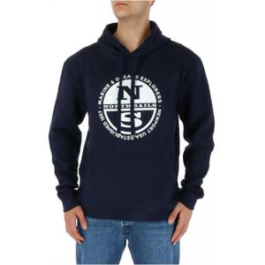 North Sails, Heren, Sweatshirts & Hoodies, Blauw, Maat: S Katoen,