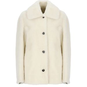 Jil Sander, Dames, Jassen, Beige, Maat: S Wol,