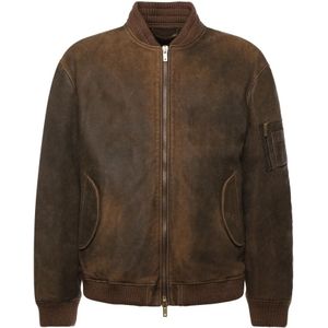 Golden Goose, Heren, Jassen, Bruin, Maat: M Leer,