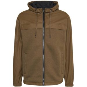 Boss, Heren, Jassen, Bruin, Maat: M Jersey,