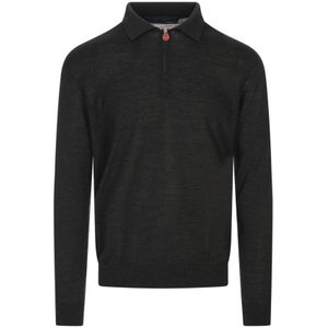 Kiton, Heren, Truien, Grijs, Maat: L Wol,