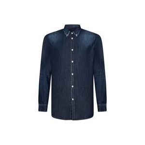 Dsquared2 Casual Hemden , Blue , Heren , Maat: M