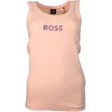 Hugo - Mouwloze Top - Roze - Geribbelde Katoen