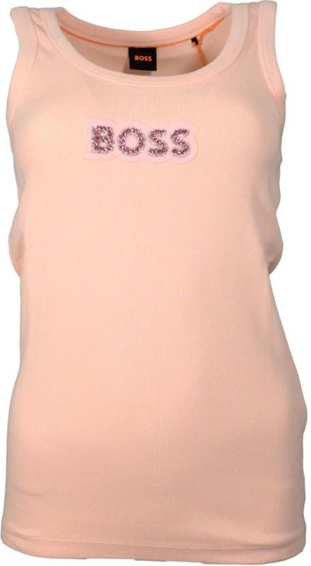 Hugo - Mouwloze Top - Roze - Geribbelde Katoen