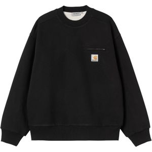 Carhartt Wip, Heren, Sweatshirts & Hoodies, Zwart, Maat: S Katoen,