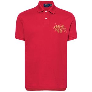 Polo Ralph Lauren, Heren, Tops, Rood, Maat: 2XL Katoen,