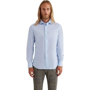 Traiano Milano, Heren, Overhemden, Blauw, Maat: 2XL Katoen,