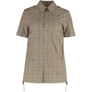 Burberry - Geruite Shirt - Beige - Katoen