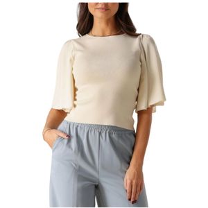 Gestuz, Dames, Blouses & Shirts, Beige, Maat: XS Denim,