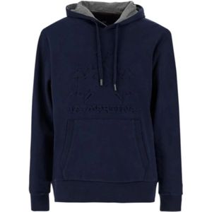 La Martina, Heren, Sweatshirts & Hoodies, Blauw, Maat: L Katoen,