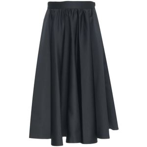 Max Mara, Dames, Rokken, Zwart, Maat: M Satijn,