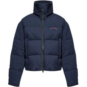 Dsquared2, Heren, Jassen, Blauw, Maat: M Katoen,