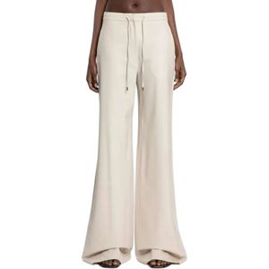 Max Mara Studio, Dames, Broeken, Beige, Maat: XS Wol,