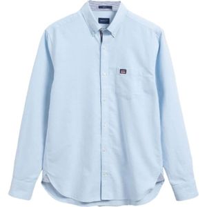 Gant, Heren, Overhemden, Blauw, Maat: 2XL Katoen,