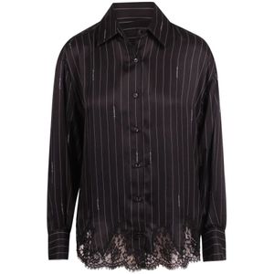 Ermanno Scervino, Dames, Blouses & Shirts, Zwart, Maat: M