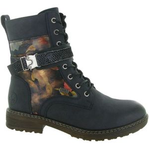 Rieker DAMES Enkellaarzen 94689, Vrouwen Enkellaarsjes,laarzen,halve laarzen,bootie,plat,Zwart (schwarz / 00),37 EU / 4 UK : Rieker
