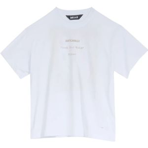 Just Cavalli, Heren, Tops, Wit, Maat: S Katoen,