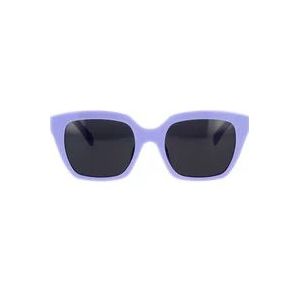 Celine Geometrische zonnebril met donkergrijze rookglazen , Purple , unisex , Maat: 56 MM