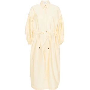 Brunello Cucinelli, Dames, Jurken, Geel, Maat: M Zijde,