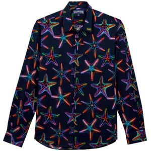 Vilebrequin, Heren, Overhemden, Blauw, Maat: M Katoen,