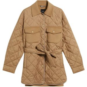 Weekend Max Mara, Dames, Jassen, Bruin, Maat: XL Wol,