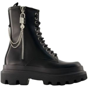Dolce & Gabbana, Dames, Schoenen, Zwart, Maat: 36 EU Leer,