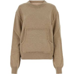 Maison Margiela - Cappuccino - Gebreide Trui - Beige - Wolmix