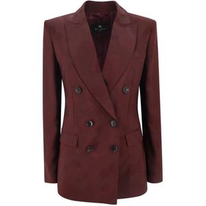 Etro, Dames, Jassen, Rood, Maat: M Leer,