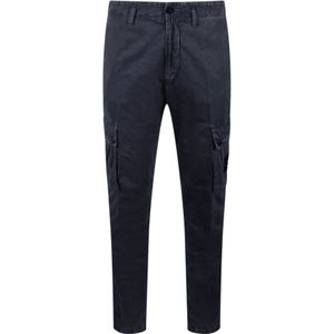 Stone Island, Heren, Broeken, Blauw, Maat: W32 Katoen,