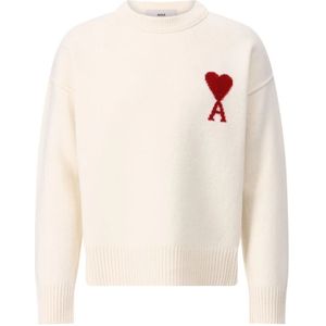 Ami Paris, Heren, Truien, Wit, Maat: L Wol,