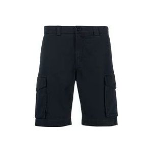 Woolrich Blauwe Cargo Shorts voor Mannen , Blue , Heren , Maat: W31