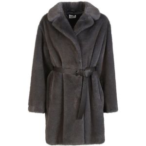 P.a.r.o.s.h., Dames, Mantels, Grijs, Maat: S Satijn,