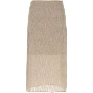 Peserico, Dames, Rokken, Grijs, Maat: XS Poliester,