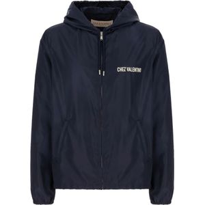 Valentino Garavani, Heren, Jassen, Blauw, Maat: L Satijn,