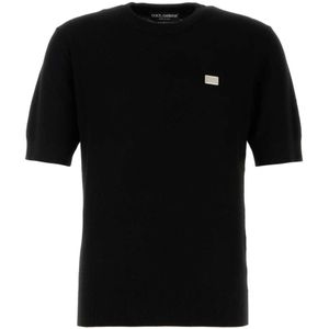Dolce & Gabbana, Heren, Tops, Zwart, Maat: S Katoen,