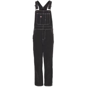 Dickies, Dames, Jumpsuits & Playsuits, Zwart, Maat: M Denim,