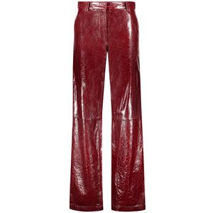 Missoni, Dames, Broeken, Rood, Maat: L Leer,