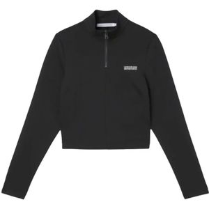Calvin Klein, Dames, Tops, Zwart, Maat: M