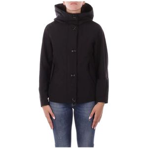 Woolrich, Dames, Jassen, Zwart, Maat: S Katoen,