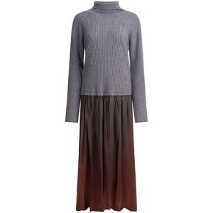 Max & Moi, Dames, Jurken, Veelkleurig, Maat: S Zijde,