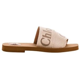 Chloé, Dames, Schoenen, Beige, Maat: 36 EU Linnen,