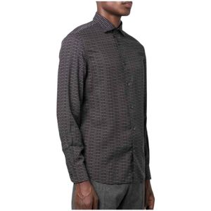 Emporio Armani, Heren, Overhemden, Zwart, Maat: L